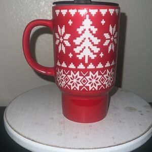 Christmas Sweater Festive Red Travel Mug